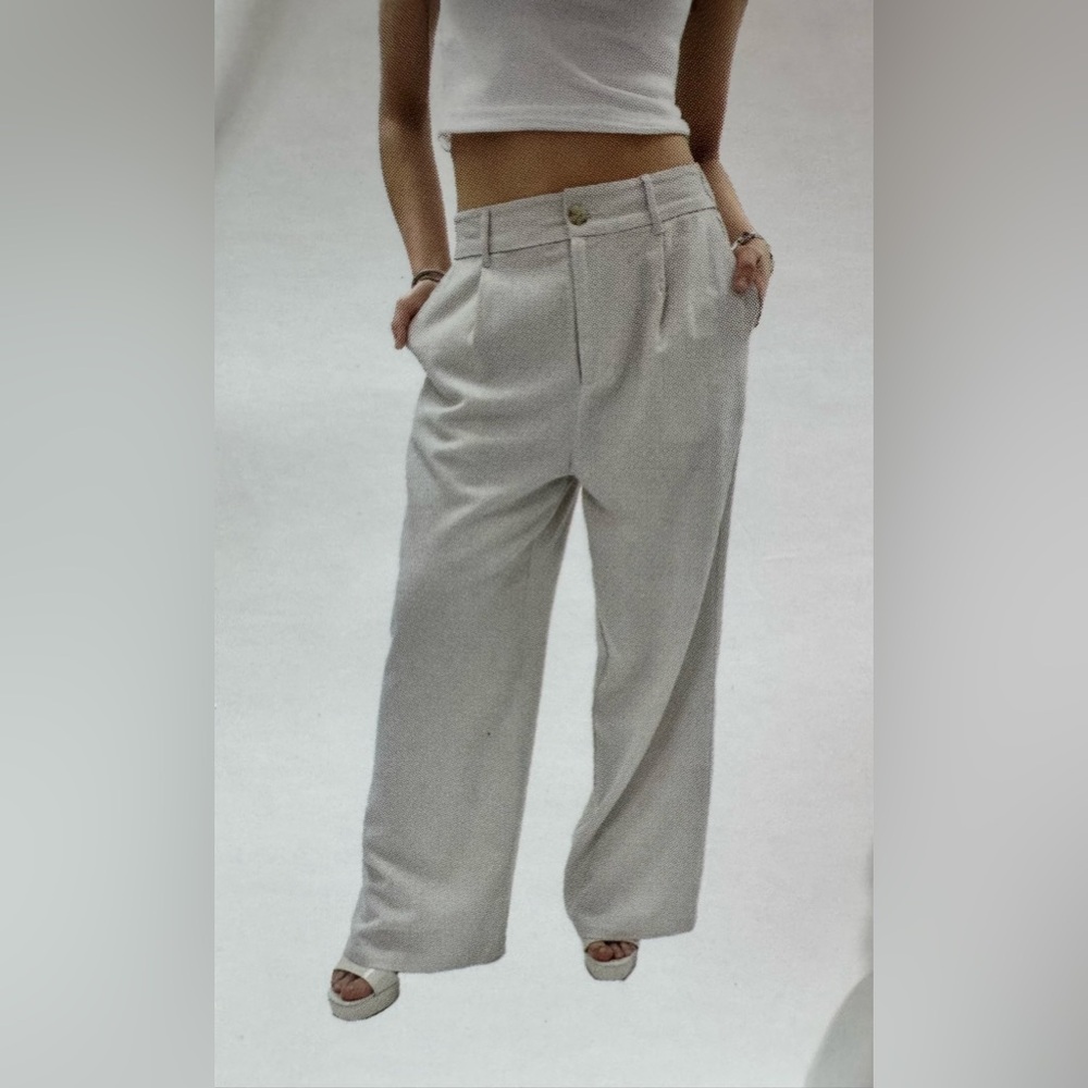 Sound style Women's Gray Linen Pants nwt